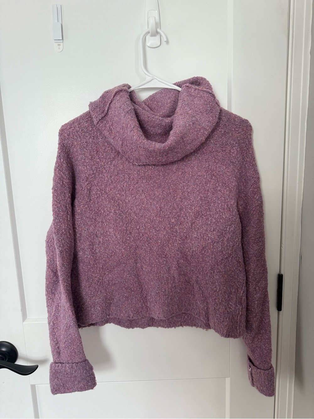 Free People Dusty Mauve Cowl Neck Sweater